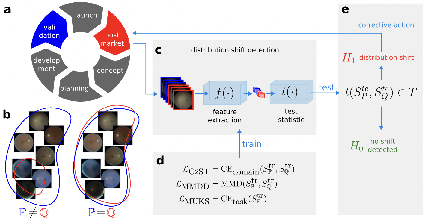 Distribution shift detection for the postmarket surveillance of medical AI algorithms: a retrospective simulation study